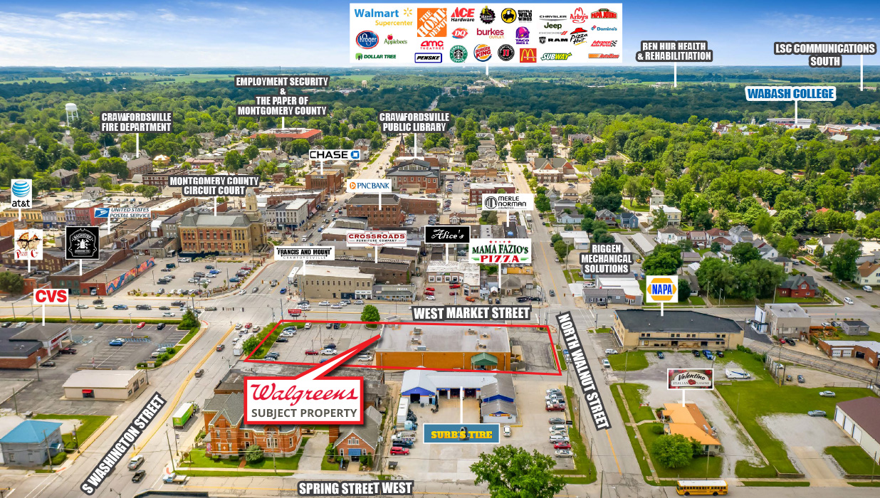 Walgreens For Sale in Crawfordsville Indiana